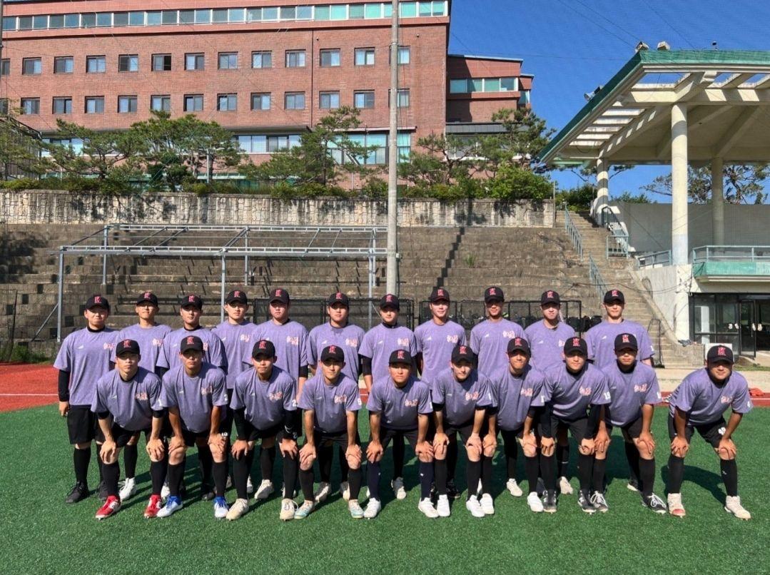 2024년 강원고 야구부 하계 훈련복 단체 사진 사진